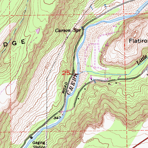 Topographic Map of Little Butte Creek, CA