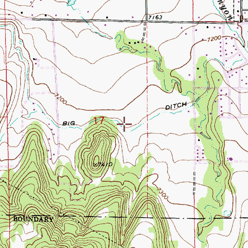 Topographic Map of Big Ditch, AZ