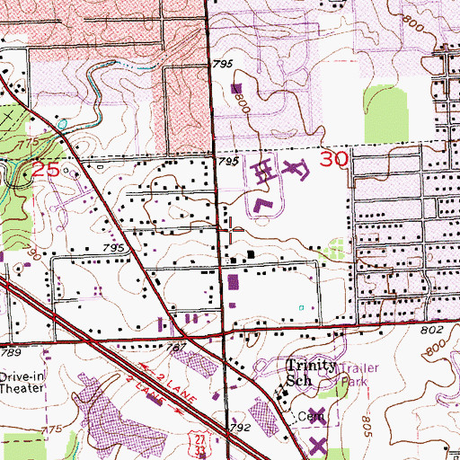 Topographic Map of Fort Wayne Fire Department Station 12, IN