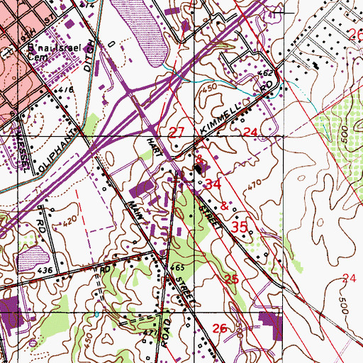 Topographic Map of Vincennes Township Fire Department Station 7 Headquarters, IN
