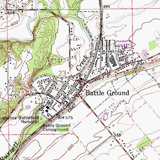 Topographic Map of Tippecanoe Township Volunteer Fire Department, IN