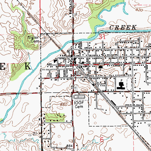 Topographic Map of Frankton Volunteer Fire Department Station 1, IN