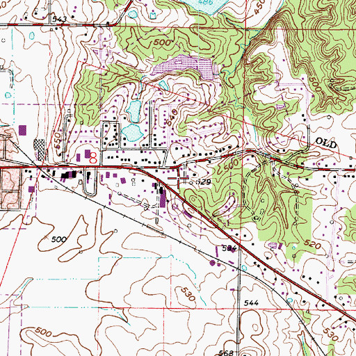 Topographic Map of Princeton Fire Territory Station 4, IN