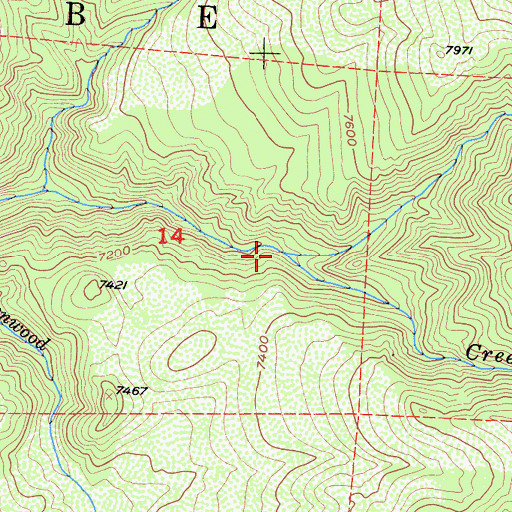 Topographic Map of Little Deep Creek, CA