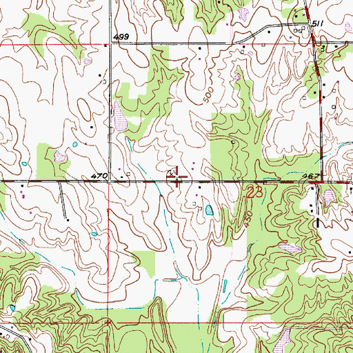 Topographic Map of Veale Township Volunteer Fire Department, IN