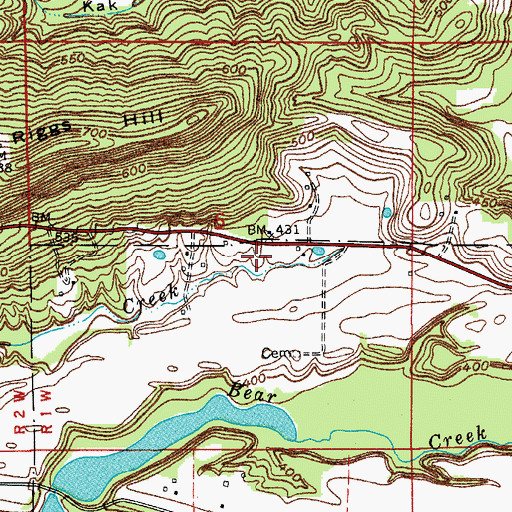 Topographic Map of Rome Volunteer Fire Department, IN
