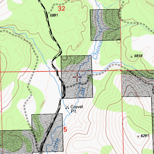 Topographic Map of Little Dooley Creek, CA