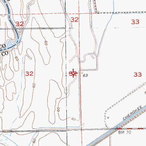 Topographic Map of Little Dry Creek, CA