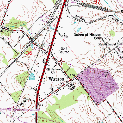 Topographic Map of Utica Township Volunteer Fire Department Station 2, IN