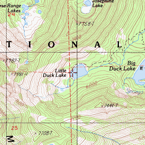 Topographic Map of Little Duck Lake, CA