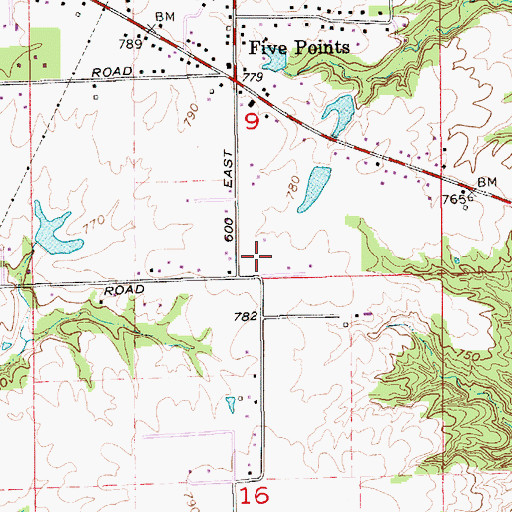Topographic Map of Madison Township Fire Department Station 31, IN