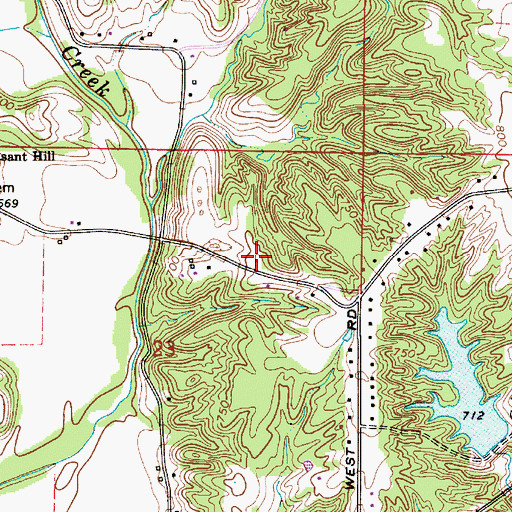 Topographic Map of Madison Township Volunteer Fire Department, IN