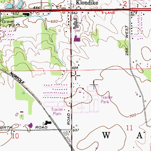 Topographic Map of Wabash Township Volunteer Fire Department Station 1, IN