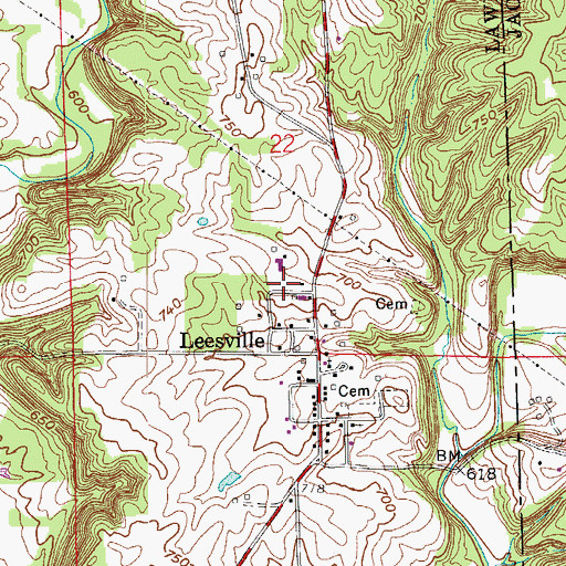 Topographic Map of Guthrie Township Volunteer Fire Department Station 1, IN