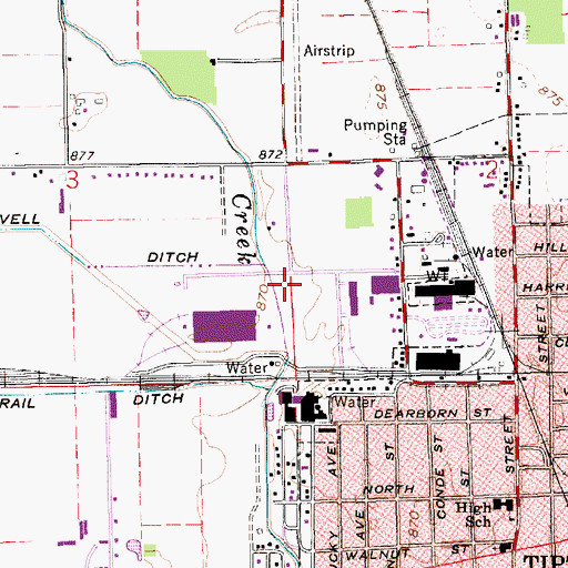 Topographic Map of Cicero Township Volunteer Fire Department, IN