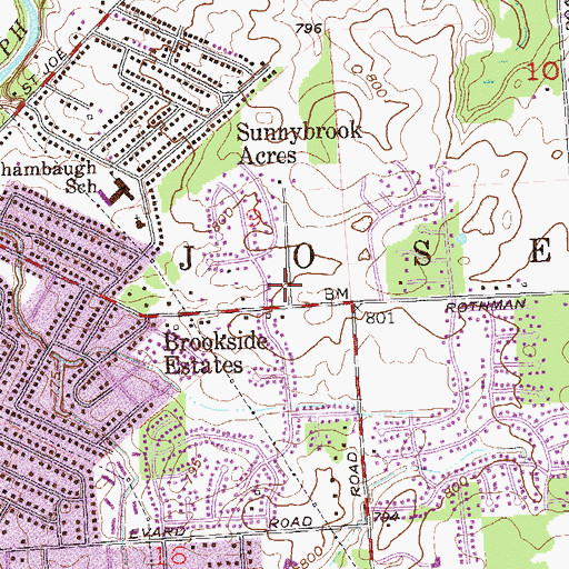 Topographic Map of Fort Wayne Fire Department Station 8, IN