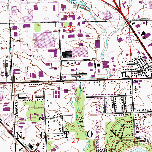 Topographic Map of Fort Wayne Fire Department Station 6, IN