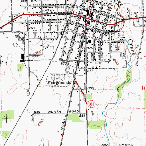 Topographic Map of Montpelier - Harrison Township Volunteer Fire Department Station 2, IN