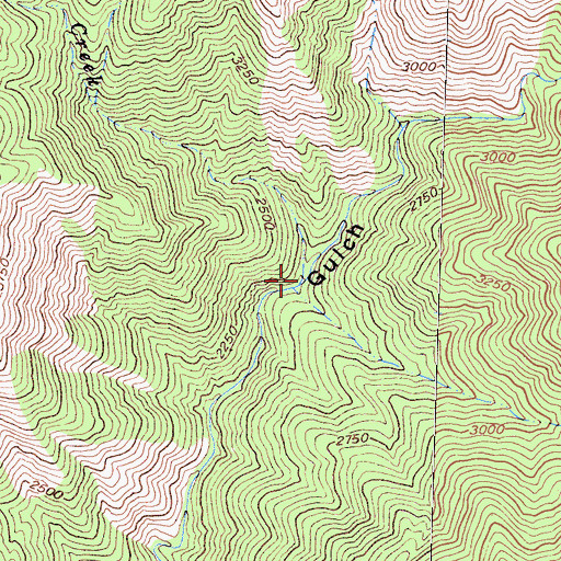 Topographic Map of Little Grizzly Creek, CA