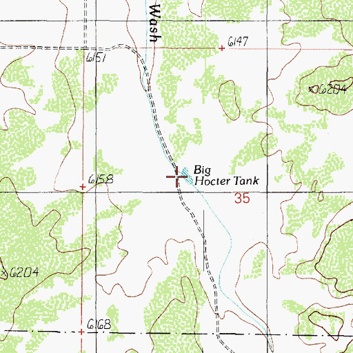 Topographic Map of Big Hocter Tank, AZ