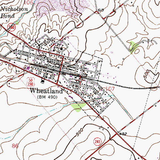 Topographic Map of Steen Township Volunteer Fire Department, IN