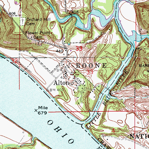 Topographic Map of Leavenworth Fire Department Station 2, IN