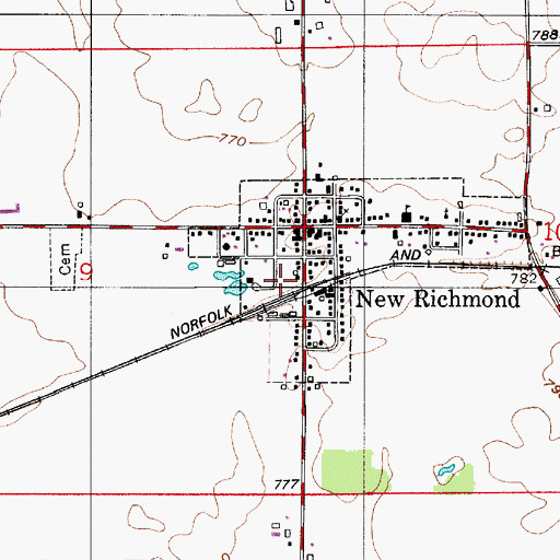 Topographic Map of Coal Creek Township Volunteer Fire Department Station 2, IN