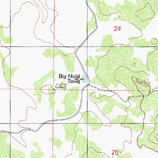 Topographic Map of Big Hole Tank, AZ