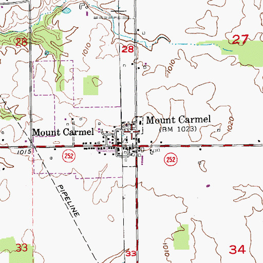 Topographic Map of Drewersburg Volunteer Fire Department Station 2, IN