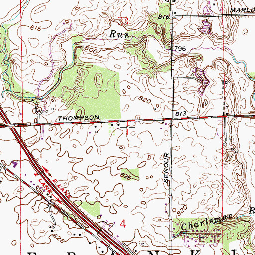 Topographic Map of Indianapolis Fire Department Station 55, IN