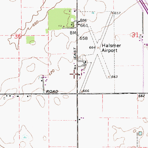 Topographic Map of Lafayette Fire Department Training Center, IN