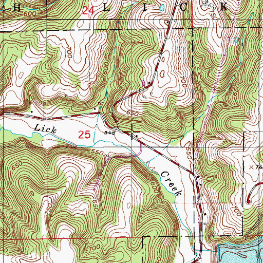 Topographic Map of Orange County Rural Volunteer Fire Department District 1, IN