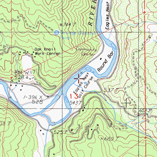 Topographic Map of Little Humbug Creek, CA