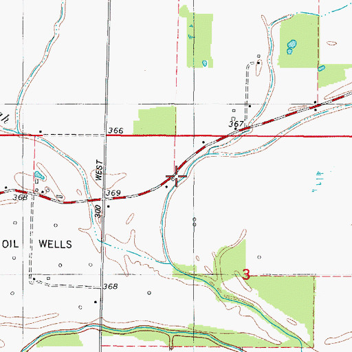 Topographic Map of Point Township Volunteer Fire Department, IN