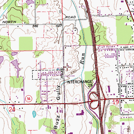 Topographic Map of Scottsburg Volunteer Fire Department Station 1, IN