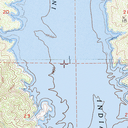 Topographic Map of Little Indian Valley (historical), CA