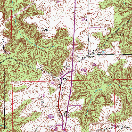 Topographic Map of Perry County Emergency Management Agency Fire and Rescue Station 2, IN