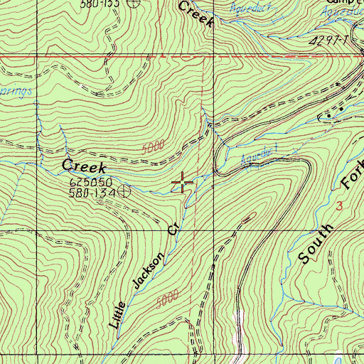 Topographic Map of Little Jackson Creek, CA