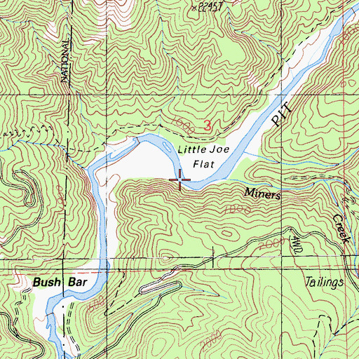 Topographic Map of Little Joe Flat, CA