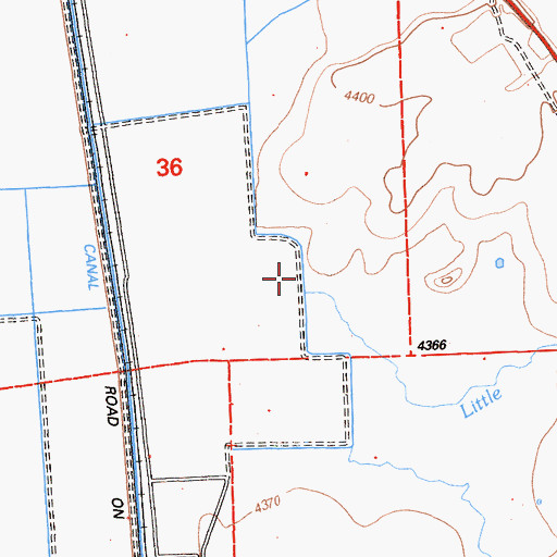 Topographic Map of Little Juniper Creek, CA