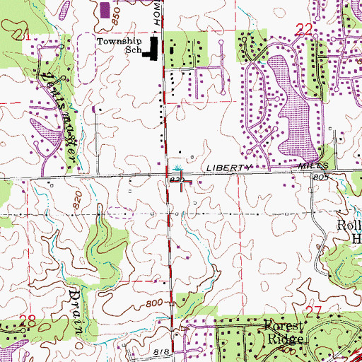 Topographic Map of Fort Wayne Fire Department Station 18, IN