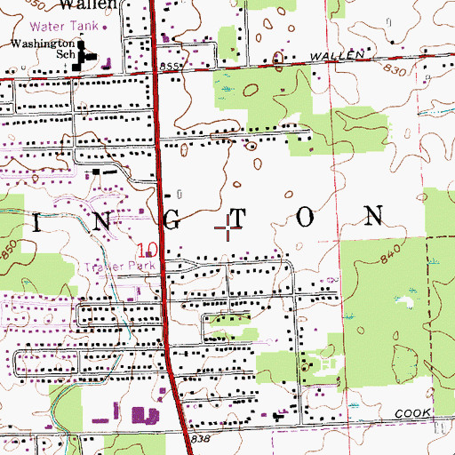 Topographic Map of Fort Wayne Fire Department Station 15, IN