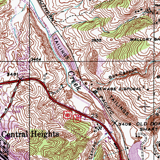Topographic Map of Big Johnnie Gulch, AZ