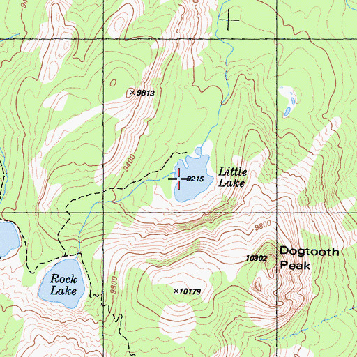 Topographic Map of Little Lake, CA