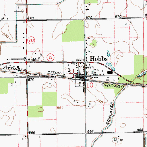 Topographic Map of Madison Township Volunteer Fire Department, IN