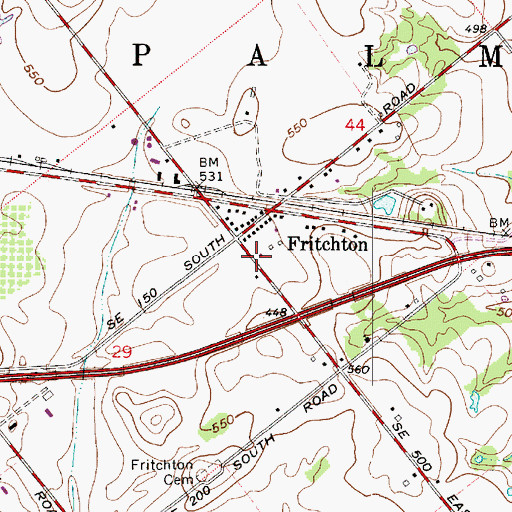 Topographic Map of Palmyra Township Fire Department, IN
