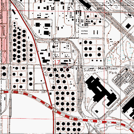 Topographic Map of US Steel - East Chicago Tin Fire Brigade, IN