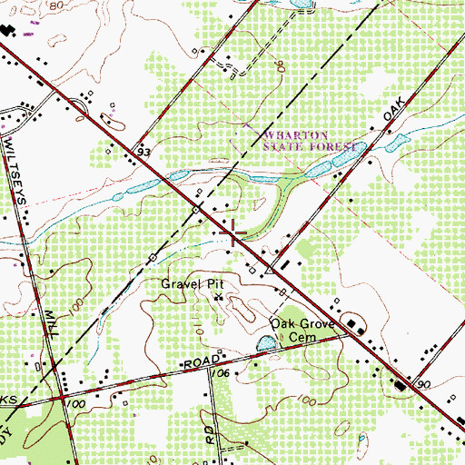 Topographic Map of William B Kessler Memorial Hospital, NJ