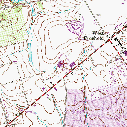 Topographic Map of Centrastate Medical Center, NJ