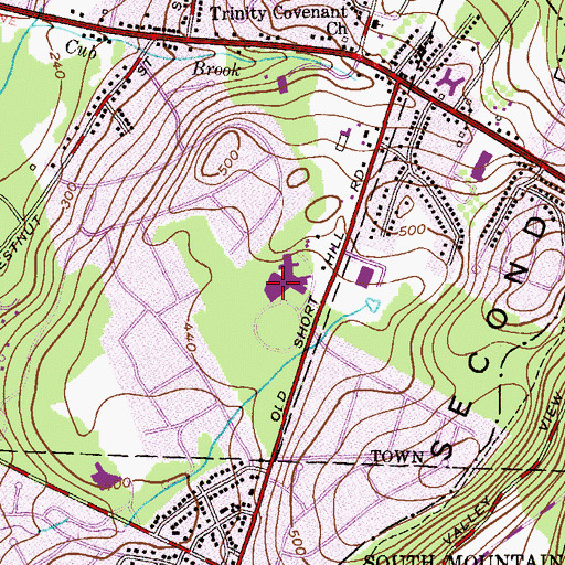 Topographic Map of Saint Barnabas Medical Center, NJ